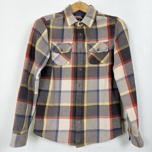 Ripzone Women’s Cotton‎ Plaid Button-Up Long Sleeve Shirt Pockets Size Small